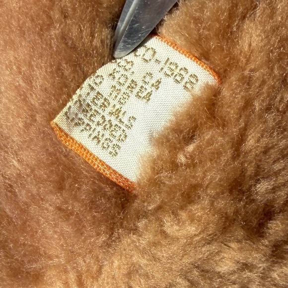 Vintage 1968 R Dakin Jointed Brown Plush Teddy Bear Stuffed Animal Red Bow 12" - Picture 11 of 11